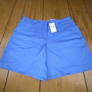J Jill Petite Blue Cornflower Casual Shorts‎ Size 6 NWT